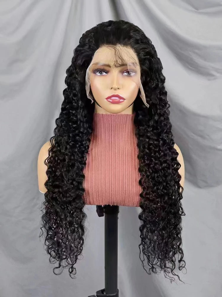 Letsfly 1 Pcs Free Shipping 13x4 Lace Frontal Wigs 180% 10A Grade Afro Natural Color Wigs Virgin 100%Human Hair Wig 16-30inch-9