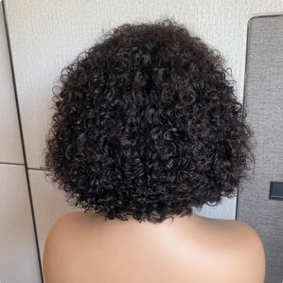 Glueless Wigs Human Hair Wear And Go kinky Curly Brazilian Hair Plucked Precut 13X4 Lace Closure Deep Curls Wigs For Black Women