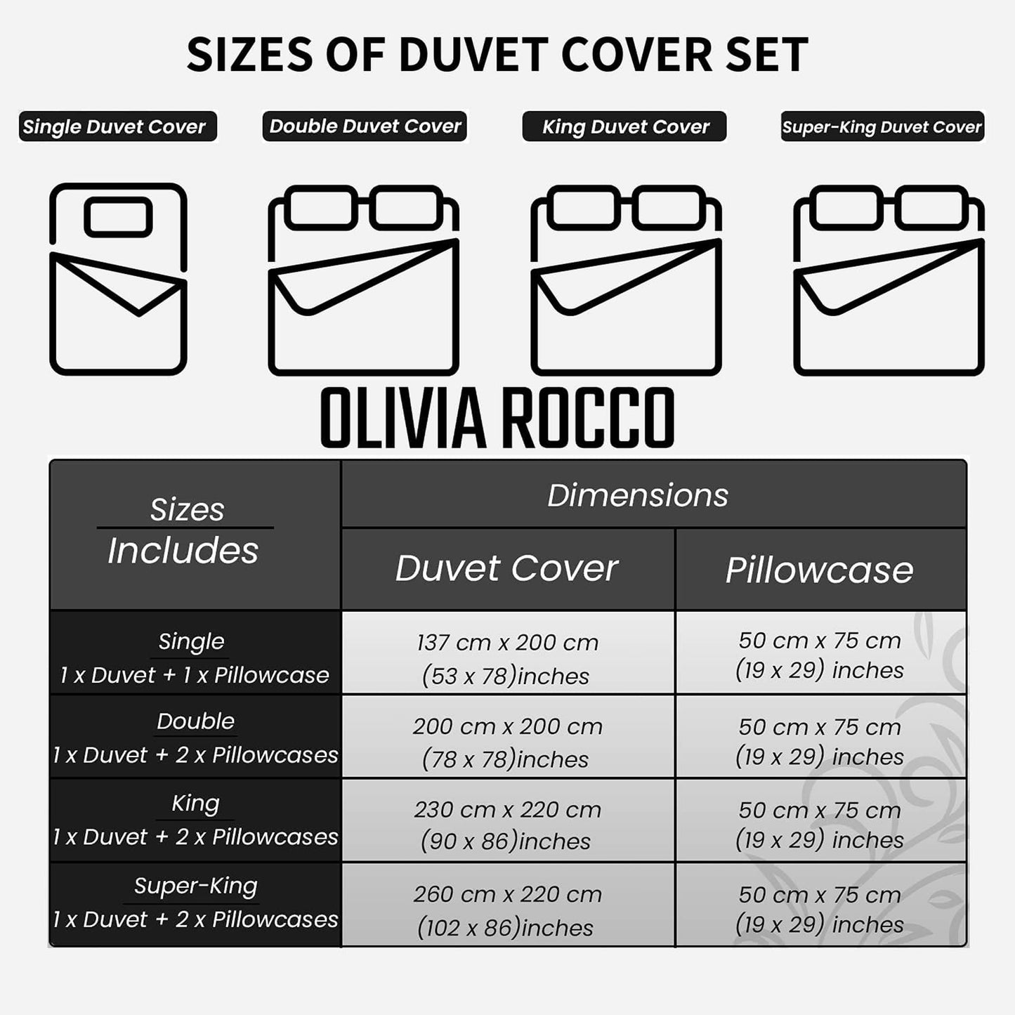 Belgravia Grey Microfibre Duvet Cover Set with Pillowcases Soft Easy Care Modern Quilt Bedding Bed Linen Set by OLIVIA ROCCO