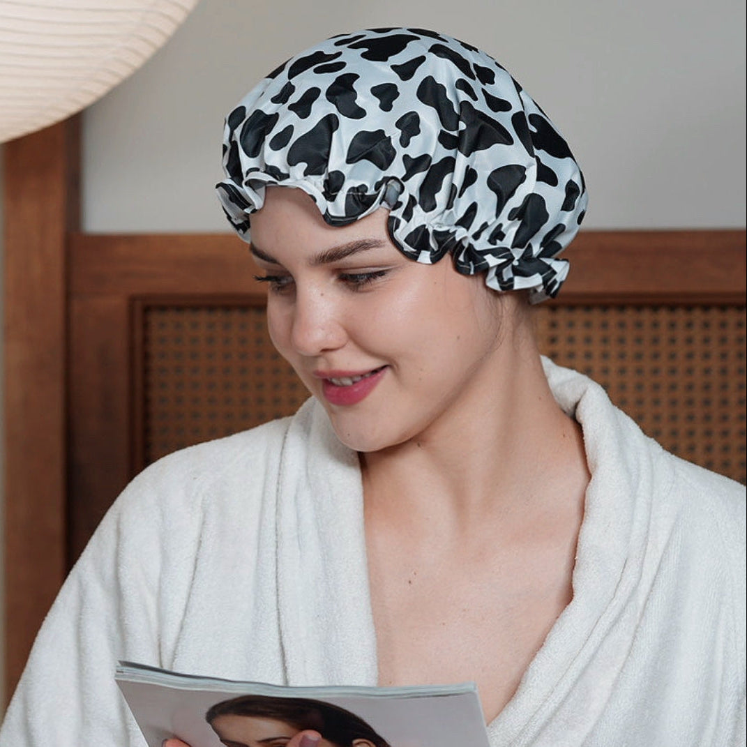 Shower Cap - Cow Print