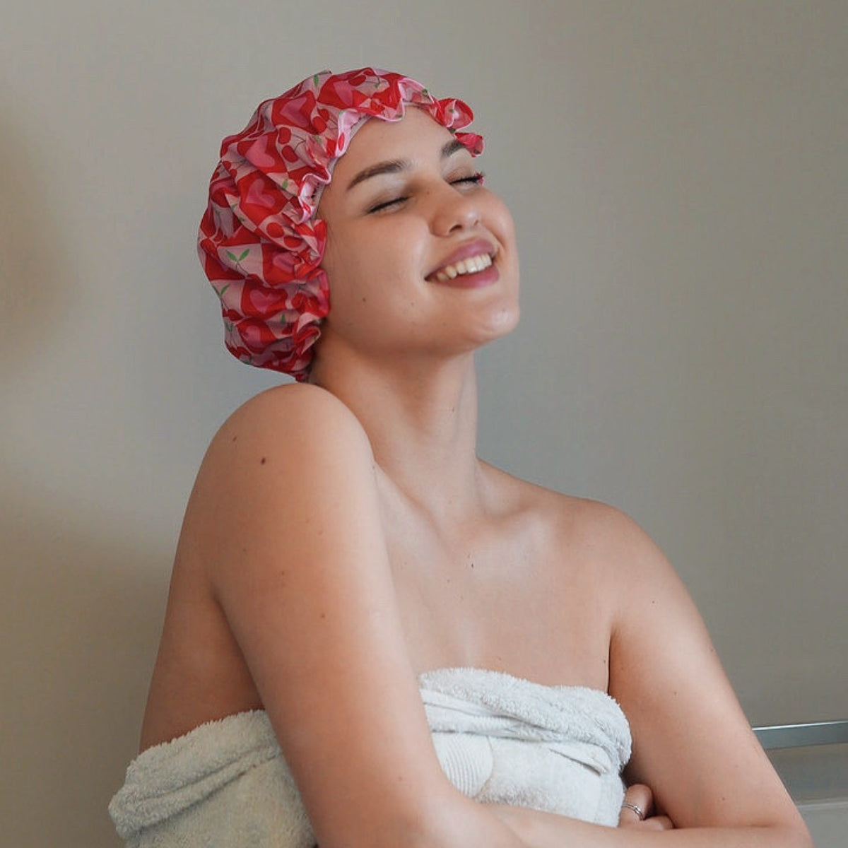 Shower Cap - Strawberry Print