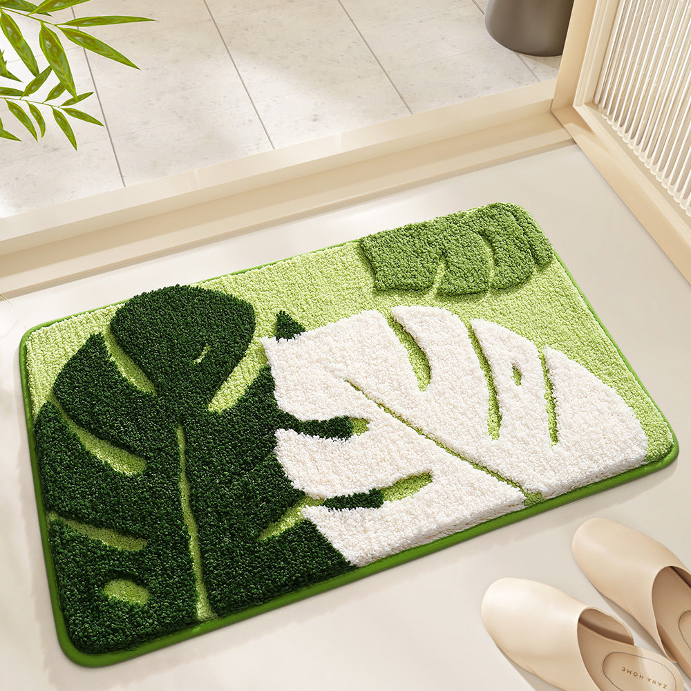 Bathroom Carpet Non-slip High And Low Velvet Floor Mat