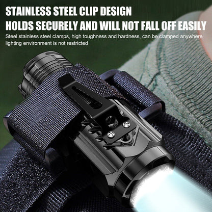 Mini Tactical LED Torch Super Bright Pocket Camping Flashlight USB Rechargeable