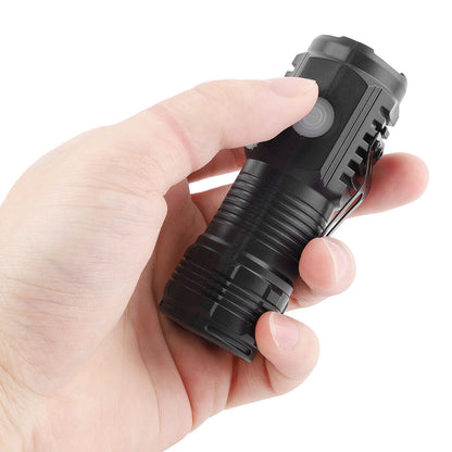 Mini Tactical LED Torch Super Bright Pocket Camping Flashlight USB Rechargeable