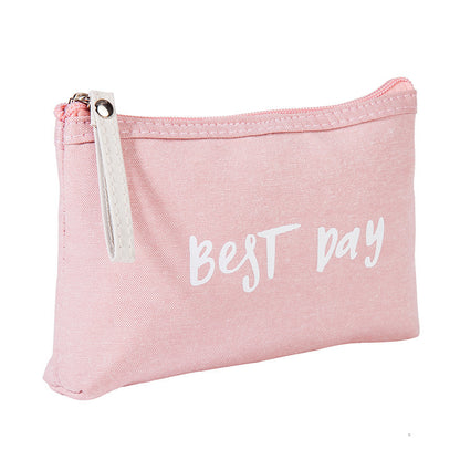 Canvas waterproof cosmetic bag