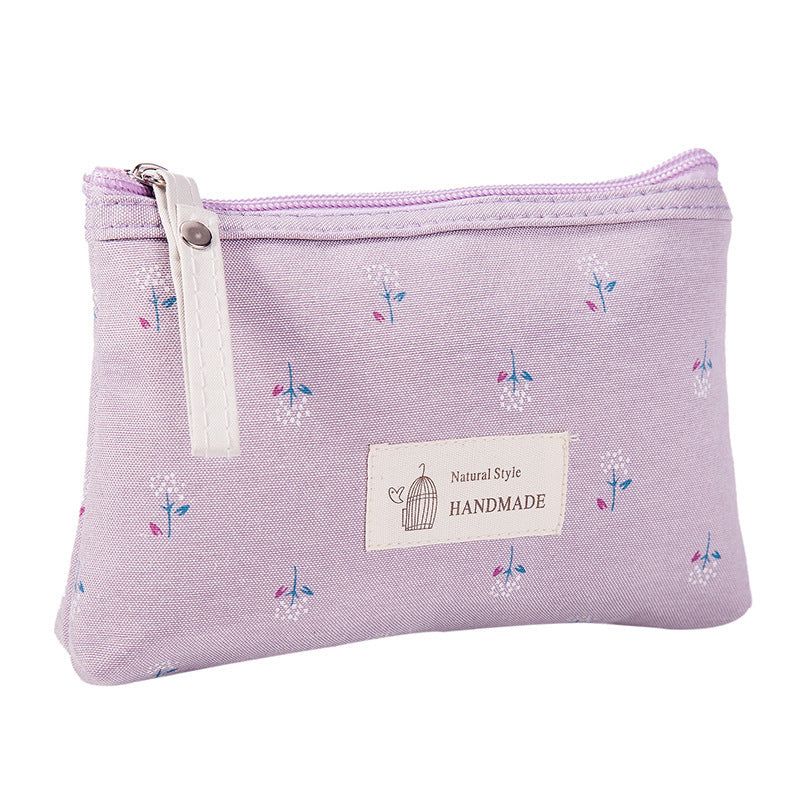 Canvas waterproof cosmetic bag