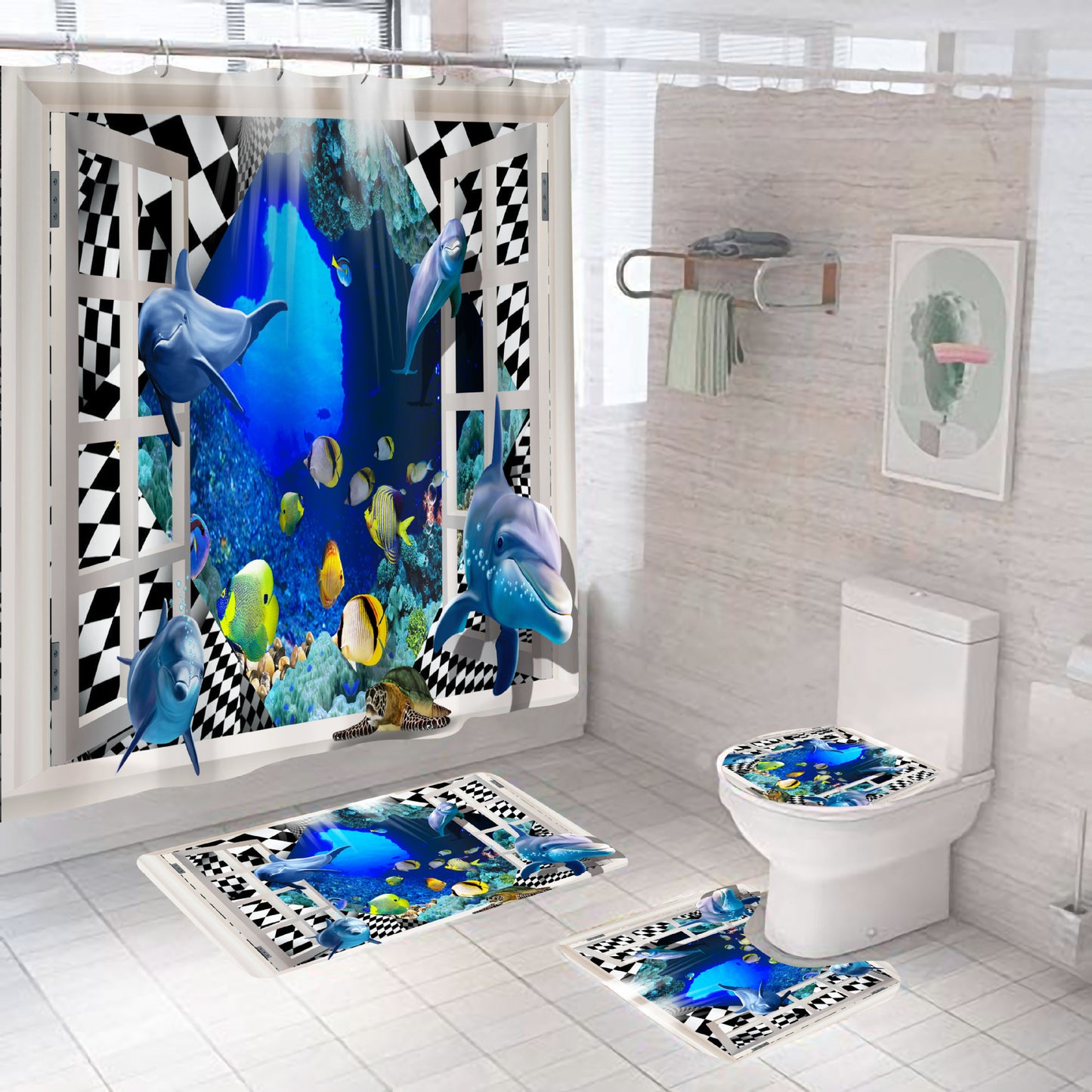 Underwater World Home Bathroom Three Piece Suite