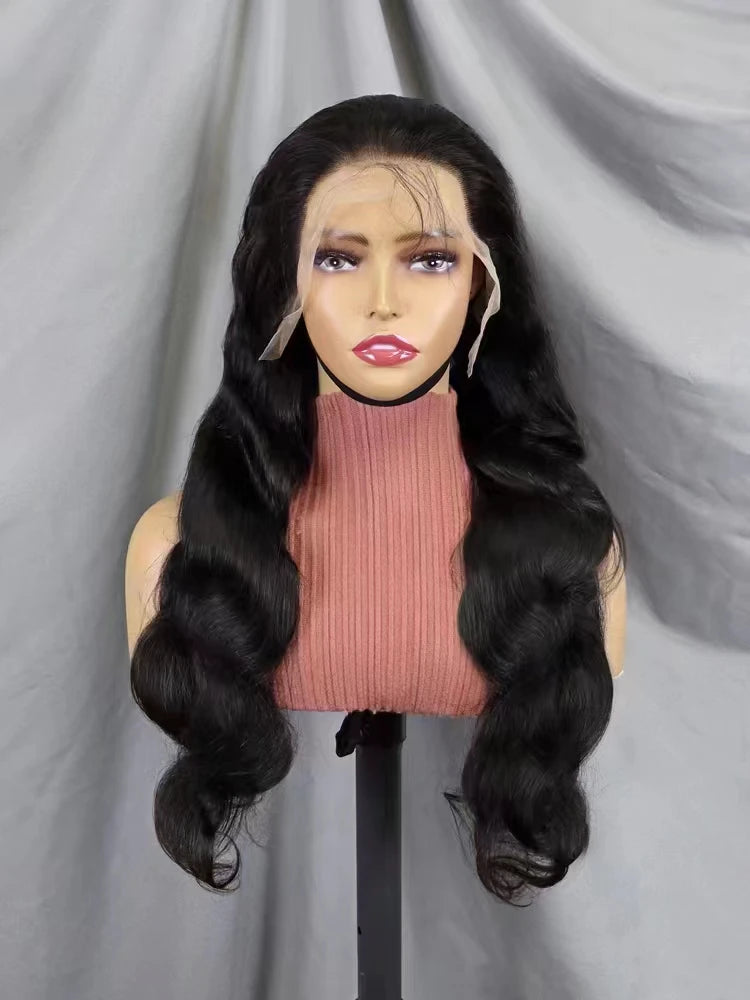 Letsfly 1 Pcs Free Shipping 13x4 Lace Frontal Wigs 180% 10A Grade Afro Natural Color Wigs Virgin 100%Human Hair Wig 16-30inch-6