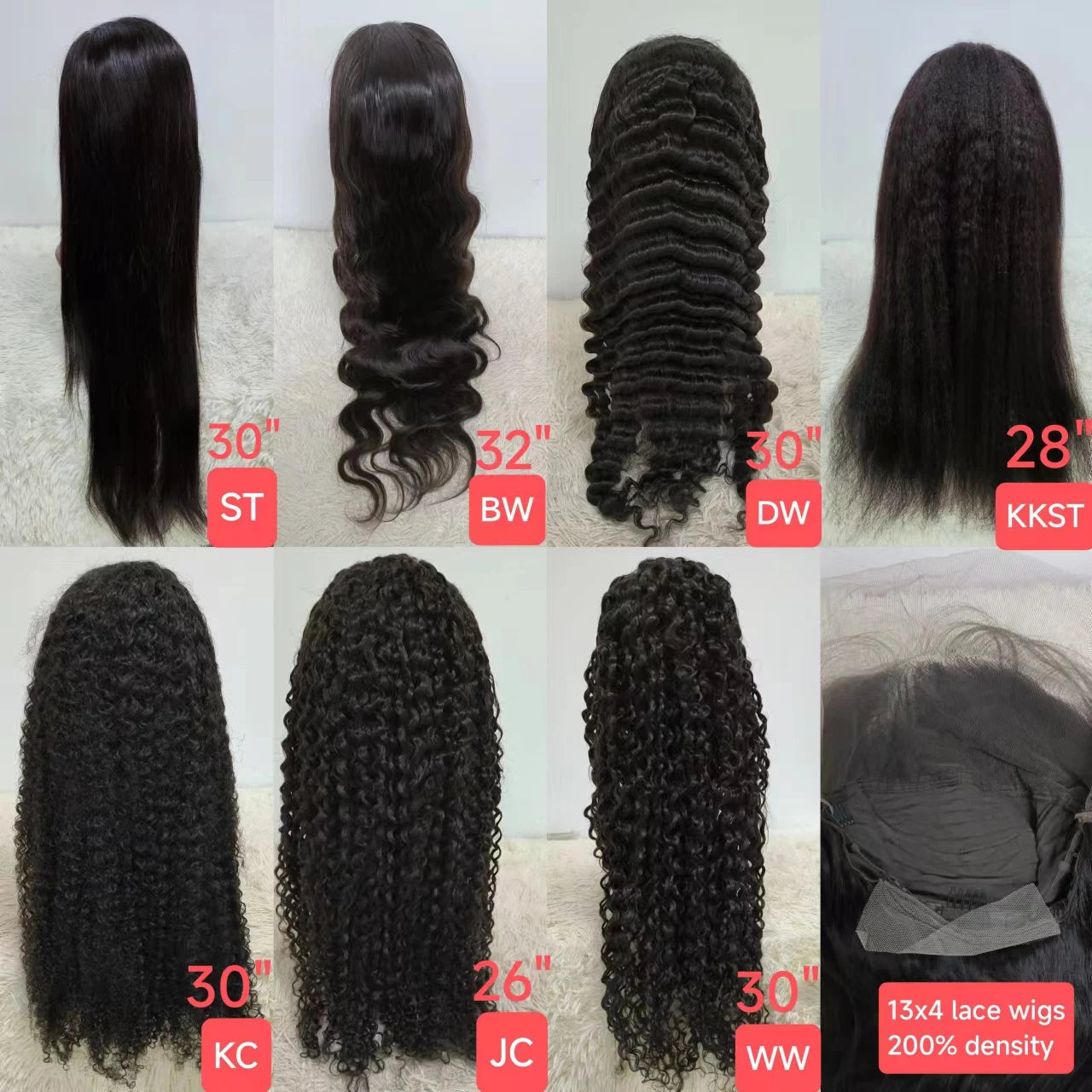 Letsfly 1 Pcs Free Shipping 13x4 Lace Frontal Wigs 180% 10A Grade Afro Natural Color Wigs Virgin 100%Human Hair Wig 16-30inch-2