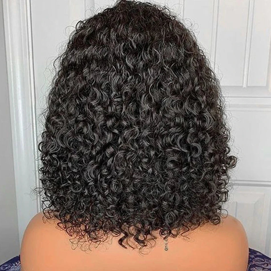 Glueless Wigs Human Hair Wear And Go kinky Curly Brazilian Hair Plucked Precut 13X4 Lace Closure Deep Curls Wigs For Black Women
