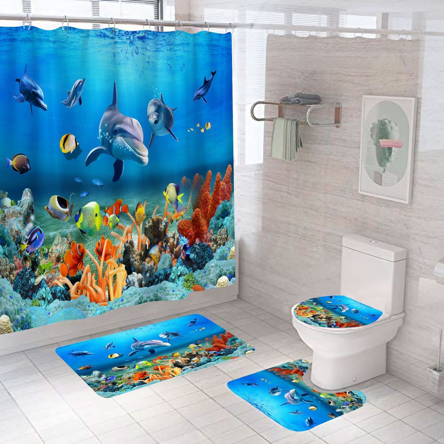 Underwater World Home Bathroom Three Piece Suite