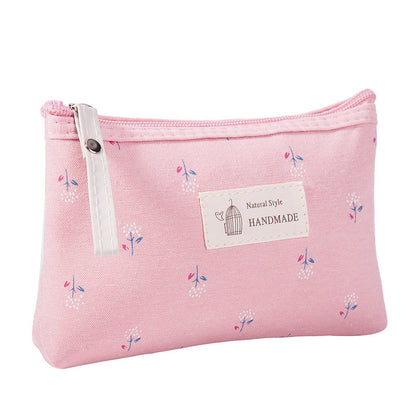 Canvas waterproof cosmetic bag