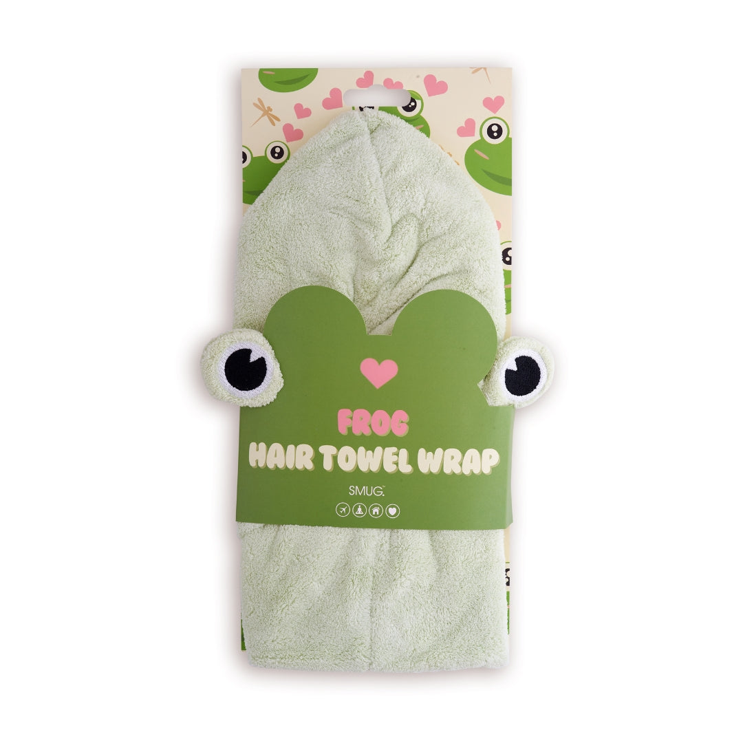 Novelty Hair Towel Wrap, Frog
