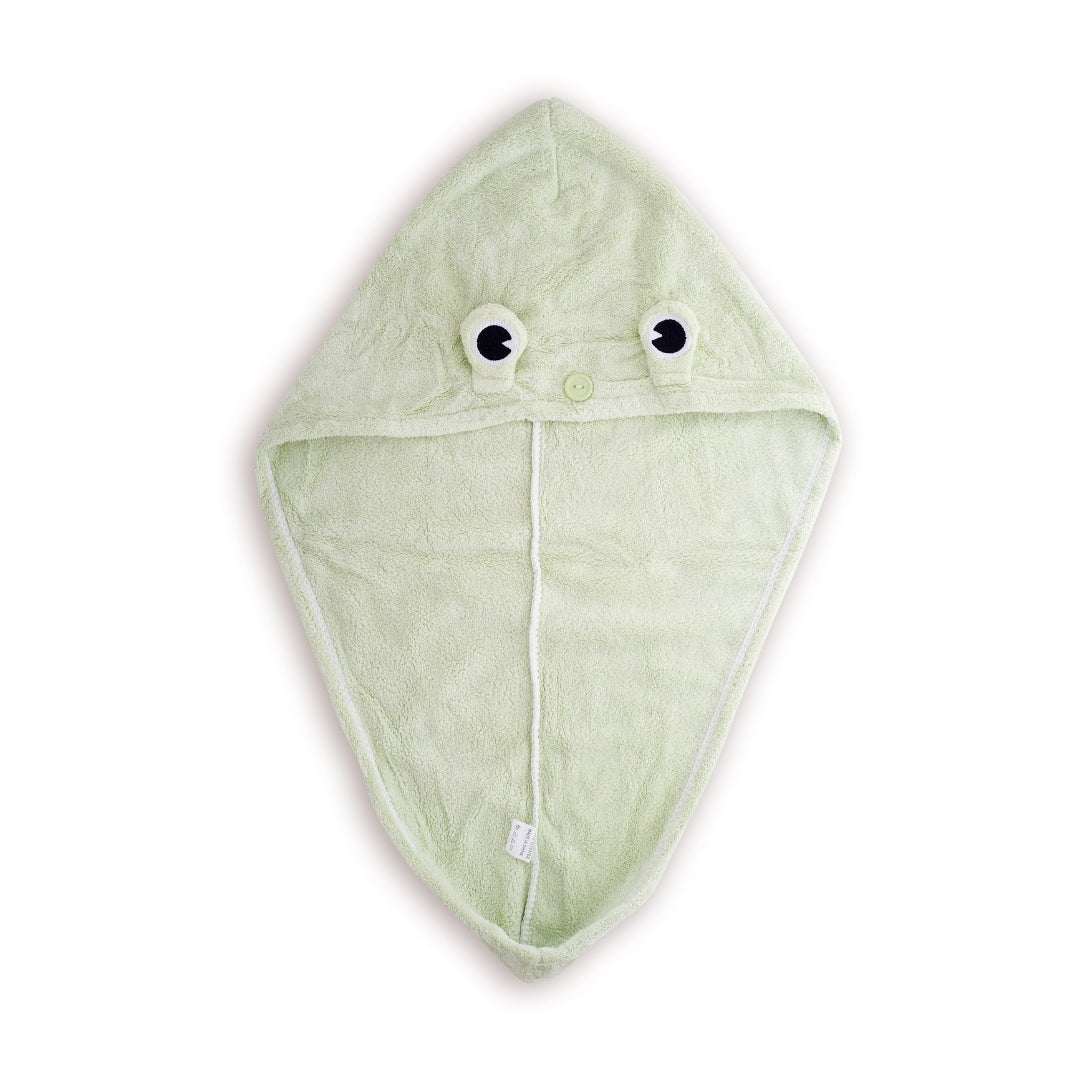 Novelty Hair Towel Wrap, Frog