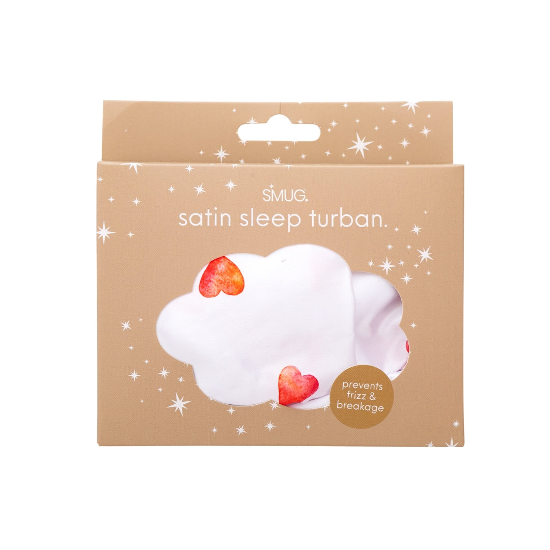 Satin Sleep Turban, Loveheart