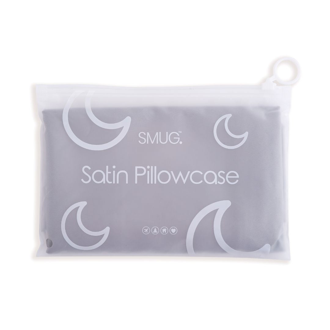 Satin Pillowcases & Sleep Masks Set - Grey