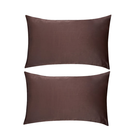 Soft Satin Pillowcase Set, Mocha