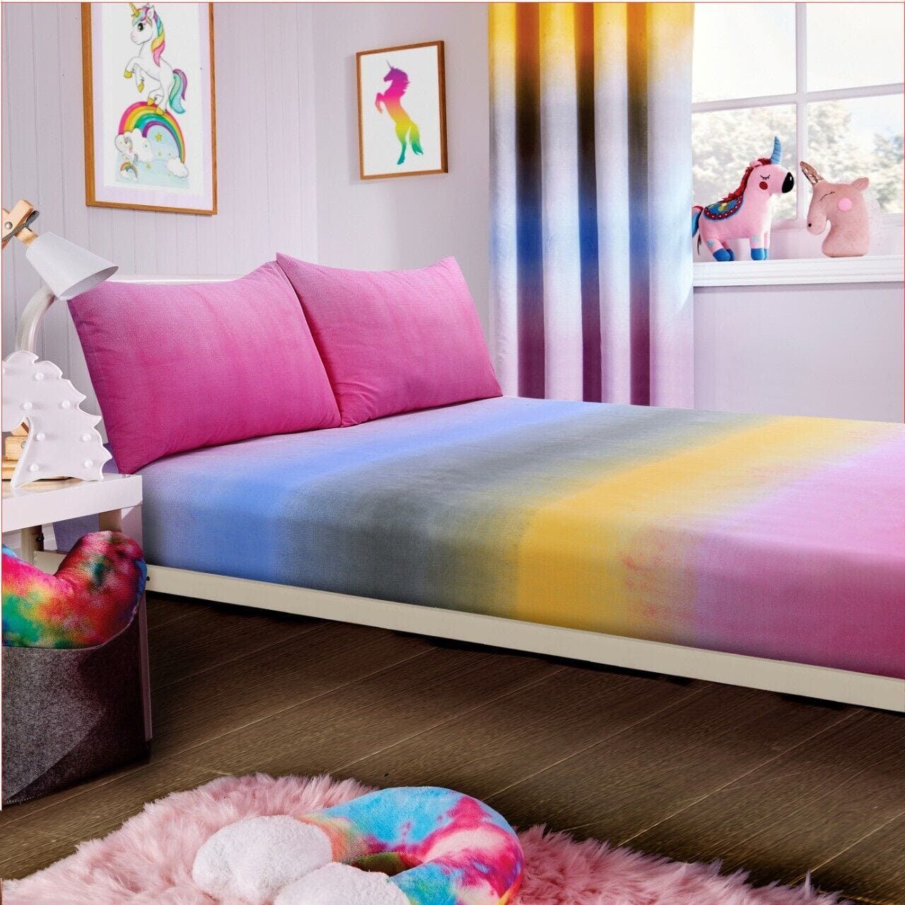 Unicorn Rainbow Kids Duvet Set Magical Unicorn Bedding for Children Vibrant Cotton Blend Single and Double Sizes by OLIVIA ROCCO